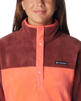 The Columbia Womens Benton Springs Half Snap Pullover Fleece Jacket in Juicy & Spice