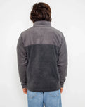 The Columbia Mens Steen Mountain Shirt Fleece Jacket in Charcoal Heather & Shark