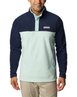 The Columbia Mens Steens Mountain Half Snap Fleece Jacket in Spray & Collegiate Navy