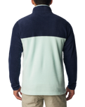 The Columbia Mens Steens Mountain Half Snap Fleece Jacket in Spray & Collegiate Navy