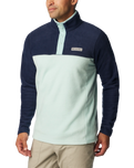 The Columbia Mens Steens Mountain Half Snap Fleece Jacket in Spray & Collegiate Navy