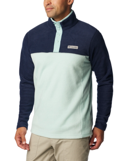 The Columbia Mens Steens Mountain Half Snap Fleece Jacket in Spray & Collegiate Navy