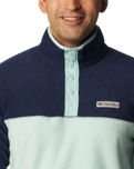 The Columbia Mens Steens Mountain Half Snap Fleece Jacket in Spray & Collegiate Navy