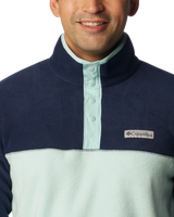 The Columbia Mens Steens Mountain Half Snap Fleece Jacket in Spray & Collegiate Navy