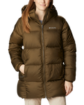 The Columbia Womens Puffect Mid Hooded Jacket in Olive Green