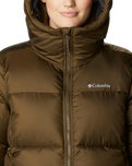 The Columbia Womens Puffect Mid Hooded Jacket in Olive Green