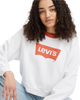 The Levi's® Womens Vintage Raglan Sweatshirt in White & Orange Rust