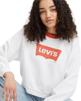 The Levi's® Womens Vintage Raglan Sweatshirt in White & Orange Rust