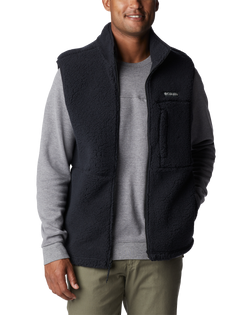 The Columbia Mens Mountainside Sherpa Fleece Gilet in Black