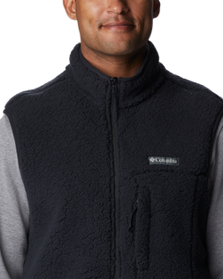 The Columbia Mens Mountainside Sherpa Fleece Gilet in Black