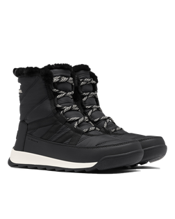 The Sorel Womens Whitney II Short Lace Boots in Black