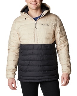 The Columbia Mens Powder Lite Jacket in Ancient Fossil & Black