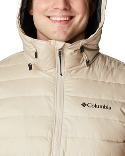 The Columbia Mens Powder Lite Jacket in Ancient Fossil & Black