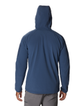 The Columbia Mens Tall Heights Hooded Softshell Jacket in Dark Mountain & Collegiate Navy Ripstop