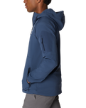 The Columbia Mens Tall Heights Hooded Softshell Jacket in Dark Mountain & Collegiate Navy Ripstop