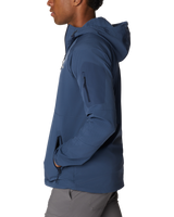 The Columbia Mens Tall Heights Hooded Softshell Jacket in Dark Mountain & Collegiate Navy Ripstop