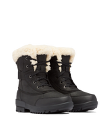 The Sorel Womens Torino II Parc Boots in Black & Sea Salt