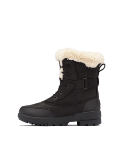 The Sorel Womens Torino II Parc Boots in Black & Sea Salt