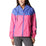 The Columbia Womens Flash Challenger Novelty Jacket in Wild Geranium, Purple Lotus & Atoll Logo