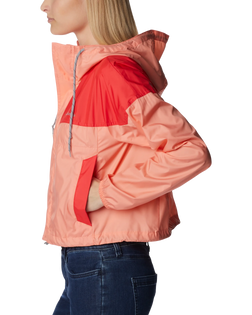 The Columbia Womens Flash Challenger Jacket in Coral Reef & Red Hibiscus