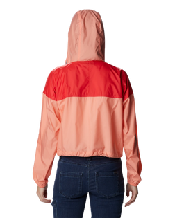 The Columbia Womens Flash Challenger Jacket in Coral Reef & Red Hibiscus