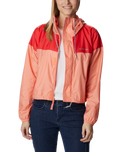 The Columbia Womens Flash Challenger Jacket in Coral Reef & Red Hibiscus