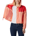 The Columbia Womens Flash Challenger Jacket in Coral Reef & Red Hibiscus