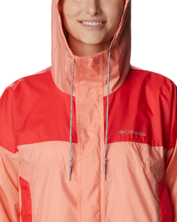 The Columbia Womens Flash Challenger Jacket in Coral Reef & Red Hibiscus