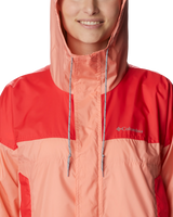 The Columbia Womens Flash Challenger Jacket in Coral Reef & Red Hibiscus