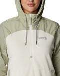 The Columbia Womens Ali Peak Overlay Fleece Jacket in Chalk & Safari