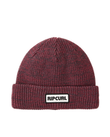 The Rip Curl Mens Icons Reg Beanie in Maroon