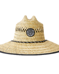 The Rip Curl Mens Logo Straw Hat in Natural