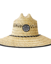 The Rip Curl Mens Logo Straw Hat in Natural