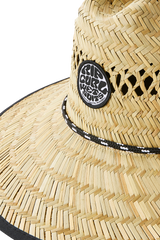 The Rip Curl Mens Logo Straw Hat in Natural