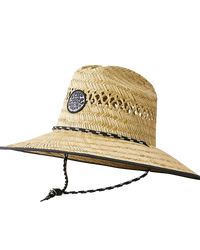 The Rip Curl Mens Logo Straw Hat in Natural
