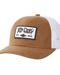 The Rip Curl Mens Quality Products Trucker Cap in Mocha