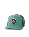 The Rip Curl Mens Routine Curve Trucker Cap in Bluestone