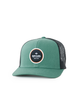 The Rip Curl Mens Routine Curve Trucker Cap in Bluestone