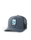 The Rip Curl Mens Custom Curve Trucker Cap in Washed Black