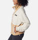 Back Bowl Zip Fleece Jacket in Chalk, Canoe & White