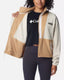 Back Bowl Zip Fleece Jacket in Chalk, Canoe & White