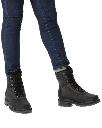 The Sorel Womens Lennox Boots in Jet Black