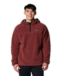 The Columbia Mens Rugged Ridge III Sherpa Pullover Hoodie in Spice