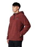 The Columbia Mens Rugged Ridge III Sherpa Pullover Hoodie in Spice