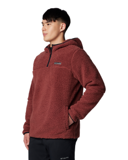 The Columbia Mens Rugged Ridge III Sherpa Pullover Hoodie in Spice