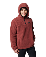 The Columbia Mens Rugged Ridge III Sherpa Pullover Hoodie in Spice