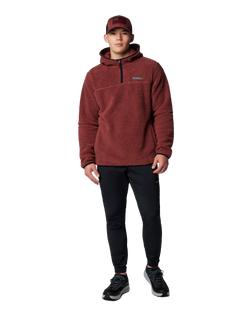 The Columbia Mens Rugged Ridge III Sherpa Pullover Hoodie in Spice