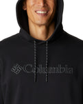 The Columbia Mens Lodge French Terry II Hoodie in Black & Branded Shadow