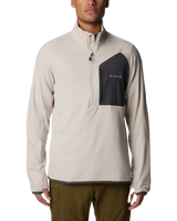 The Columbia Mens Triple Canyon Half Zip Fleece Jacket in Dark Stone & Shark