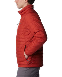 The Columbia Mens Silver Falls Jacket in Warp Red